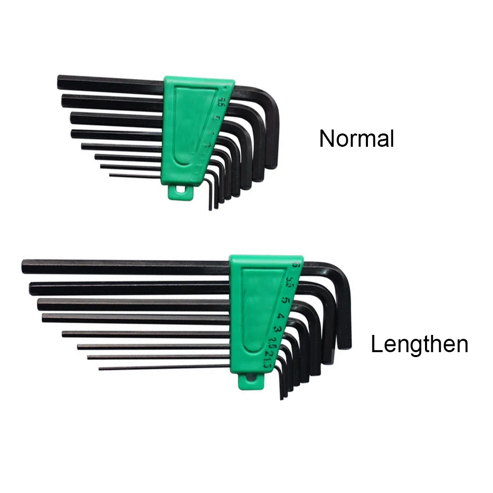 8pcs Mini Repair Tools Allen Key Spanner Durable Screwdriver Hexagon Household Simple Wrench Set L-type Cycling Multipurpose