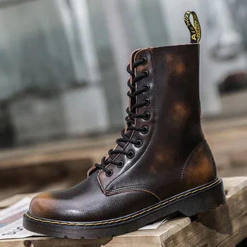 

Doc Couple Women Ankle Boots Work Boots Women Genuine Leather Boots Martens Autumn Botas Mujer Female Comfortable Shoe