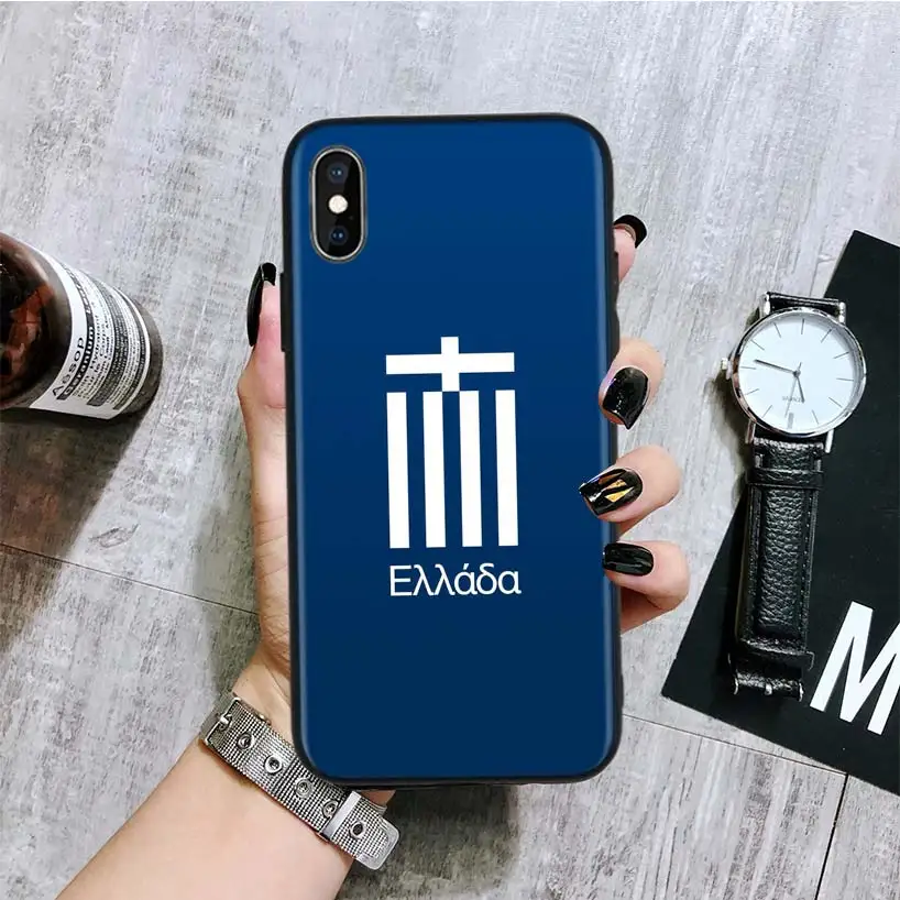 Greece Greek national flags Black Back Cover Phone Case For Apple IPhone 11 Pro XS MAX XR 7 8 6 6S Plus X 10 Ten 5 5S SE Coque S