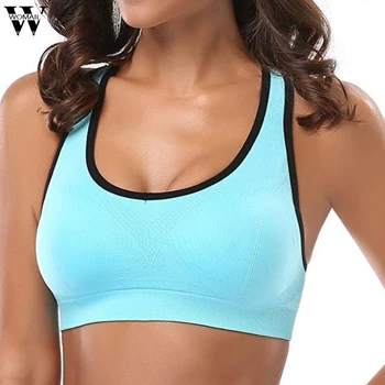 

5PCS Women Breathable Sports Top Absorb Sweat Shockproof Padded Sport Vest Solid Top Athletic Gym Running Fitness Sports Tops #A
