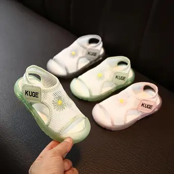 

New Summer Kids Shoes Baotou Toddler Girls Sandals Breathable Mesh Soft Non-slip Baby Boys Sandals Shoes Size 21-30