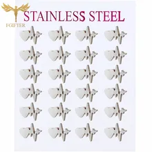 Романтические серьги в форме сердца, серьги-гвоздики для влюбленных пар, женские серьги из нержавеющей стали