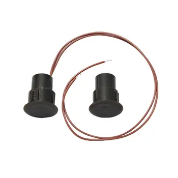 

Wired Door Window Sensor Magnetic Switch NO NC 200V 10W Black Premium Fireproof ABS Home Office Alarm System 350A