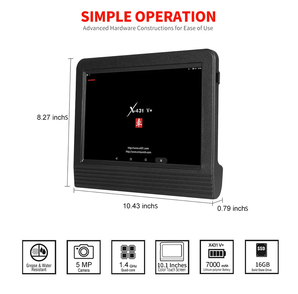 Запустите X431 V Plus V+ 1" сканер для диагностики авто Global Version Автомобильный диагностический сканер OBD OBD2 сканер Активный тестовый анализатор двигателя X431 PRO3 PRO