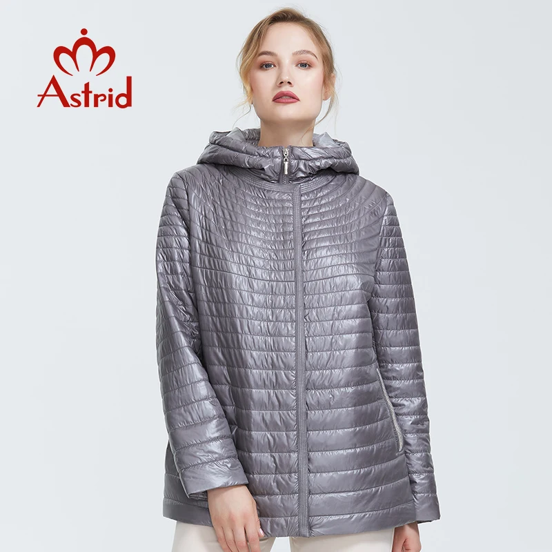 Astrid 2019 Осень новое поступление топ серая куртка для женщин короткий стиль парка с
