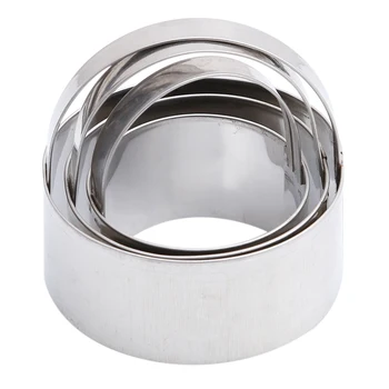 

New 3pcs/set Stainless Steel Round Shape Cookie Cutter Slicers Bread Fruit Biscuit Fondant Sugar Baking Tools Cake Mold YL976617