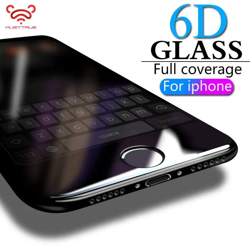 Защитное стекло MUSTTRUE 6D для iPhone 5 6 6s Plus экрана XS MAX XR закаленное 9 H пленка | Мобильные