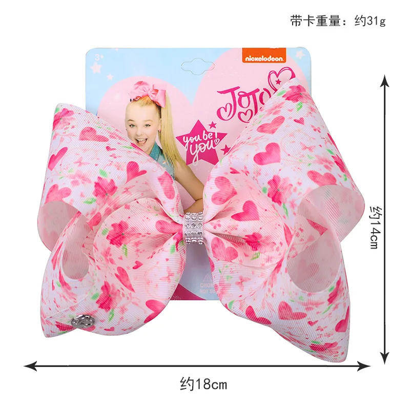 Подарок на день Святого Валентина " Jojo Siwa банты для девочек заколки для волос бант ручной работы Шпилька Модные аксессуары для волос
