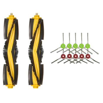 

10Pcs for Ecovacs Deebot Ozmo 950 Robot Vacuum Cleaner Side Brush & 2Pc Robot Vacuum Cleaner Roller Brush