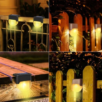 

2Pcs Solar Fence Light Outdoor Waterproof Courtyard Solar Staircase Light