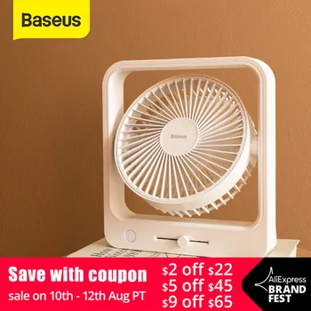 

Baseus Cube USB Desktop Fan Portable Cooling Fan with Stepless Adjustable Speed Quiet Summer Cooler Fan For Home Office Travel