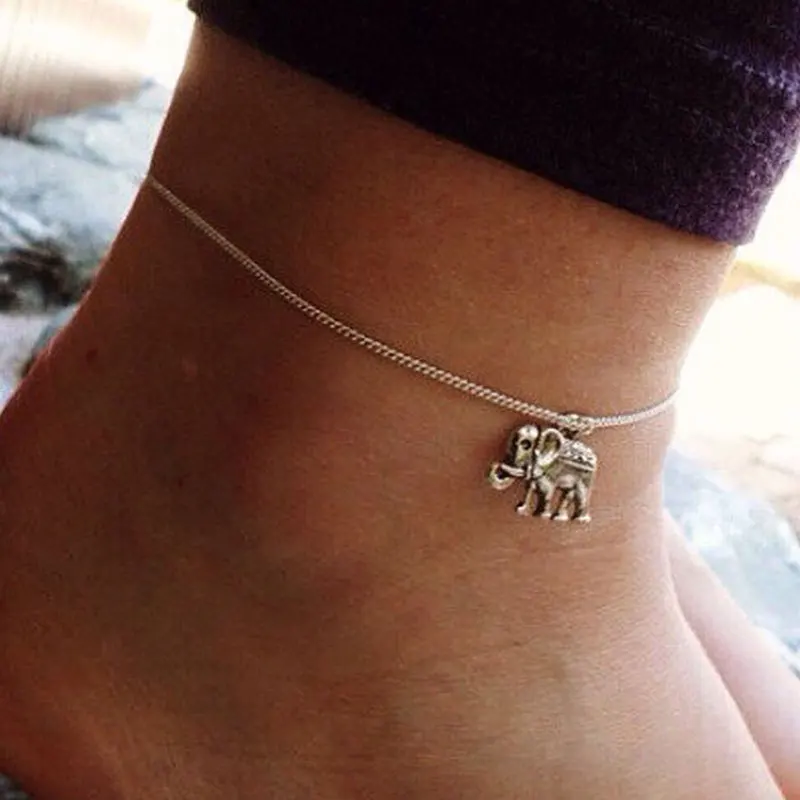 

Auspicious Baby Elephant Women's Anklet Single Layer Simple Elephant Anklet K121