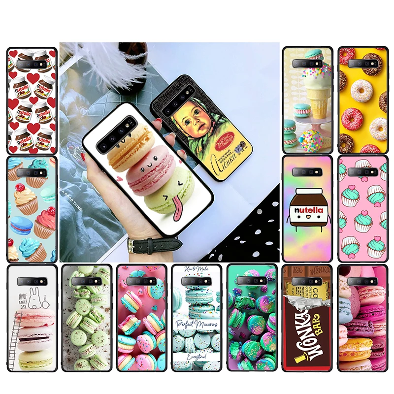 Chocolate Nutella Donut Icecream Macaron Phone Case For Samsung S20 Ultra Plus S10 S9 S21 Note20 Note10 | Мобильные телефоны и