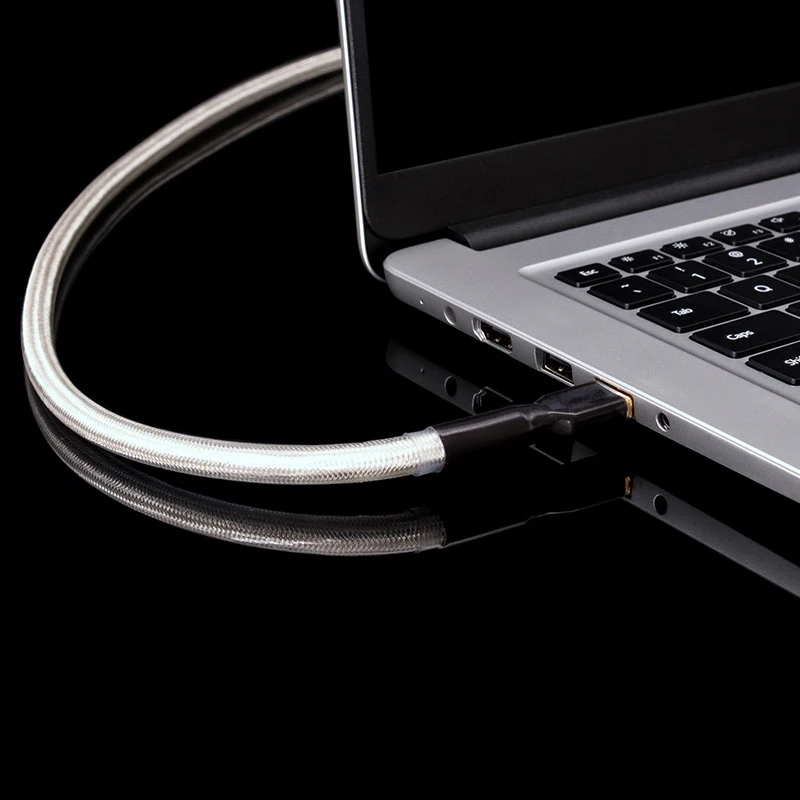 Najtaniej QED posrebrzany kabel Hifi usb wysokiej jakości 6N OCC typ A B DAC kabel usb do transmisji danych