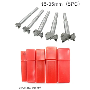 

New Hot sale 5pcs/set 15-35mm Hole Opener Drill Bit Set Woodworking carpentry tools Drilling Hole Tool Wood Cutter