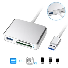 Rocketek CR313A USB 3,0 XQD SD/TF Micro SD кард-ридер Высокоскоростная передача для Windows 2000/2003/XP/Vista/7/8/10