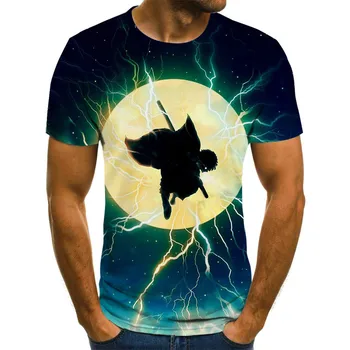 

Funny kimetsu no yaiba boy costume anime Harajuku summer tops men fashion t-shirt 3D printed t-shirt men plus size streetwear