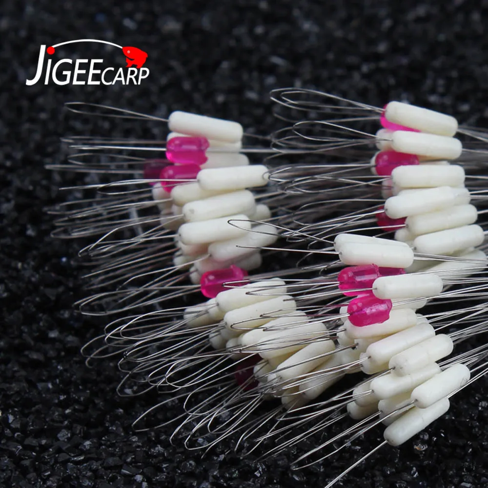 JIGEECARP [5PCS=105 Stops] Float Cylindrical Fishing Stop Silicone Space Bean Stoppers Folat Line Stoppers Stops Size 4S 3S 2S S