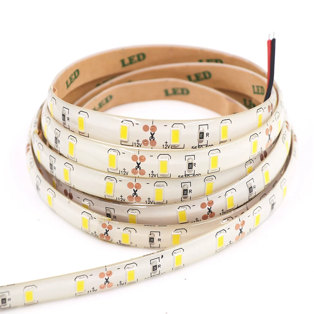 1 м 2 м 3 м 4 м 5 м 50 см DC12V светодиодный ленты SMD 5630 5730 светодиодный светильник полосы 120 светодиодный s/m гибкая Водонепроницаемый светодиодный лента светильник теплый белый