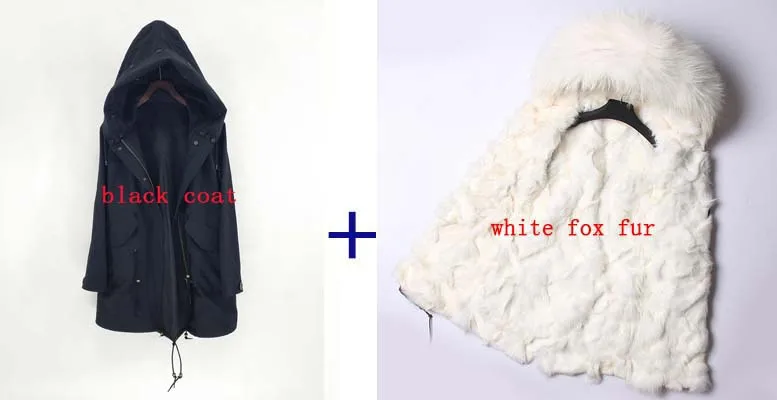 12 man's clothing long parka winter thick jacket real natural fur coat raccoon fur collar hooded fox fur liner warm outwear - Цвет: 12