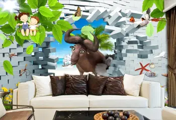 

Custom Beautiful Home Improvement 3D Stereoscopic Wallpaper animal Children's room Living room bedroom 3D Wallpaper 3D