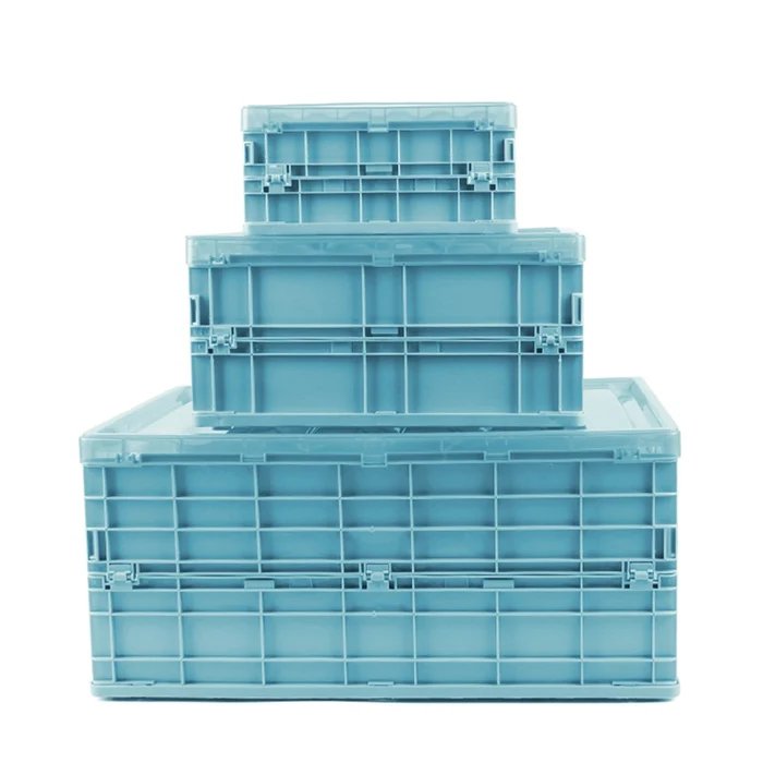 Большая складная коробка для хранения пластиковая ткань Органайзер чехол Крытая Коробка для хранения настольная коробка для хранения автомобиля шкатулка для дома ящик для посуды - Цвет: 3pcs-Blue