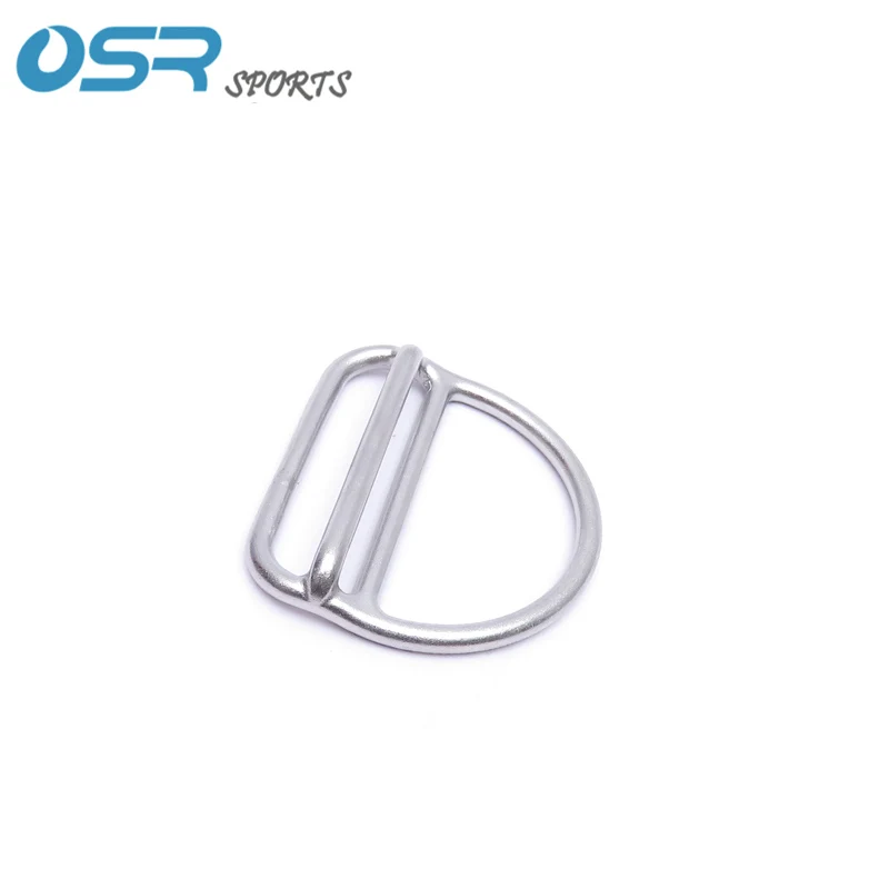 Scuba Diving Double Gear Slot Quick Adjust Ss316 D Ring For Bcd Harness
