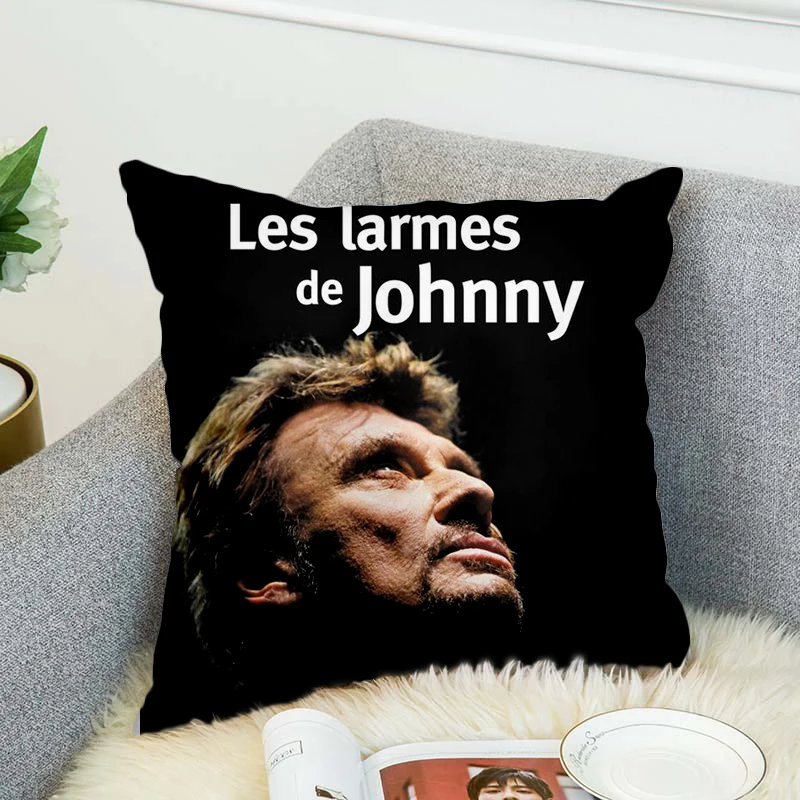 johnny hallyday Pillow Case Polyester Decorative Pillowcases Throw Pillow Cover style-4