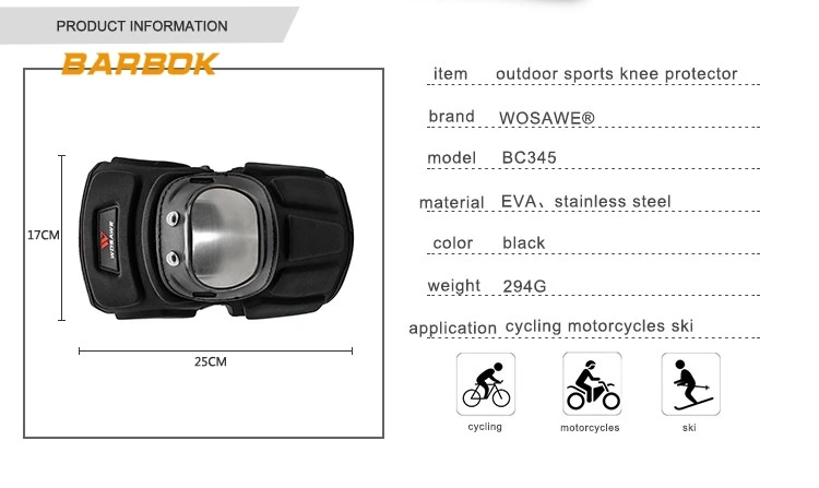 WOSAWE мотоцикл MTB Защитное снаряжение локоть протектор Броня горные Защитное снаряжение охранники Мотокросс сноуборд защита колена