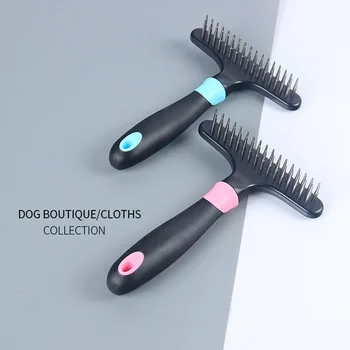 

Pet Furmins Hair Removal Spike Tooth Comb Dog Hair Brush Handle Beauty Brush Accessories Comb for Pet Grooming Tool