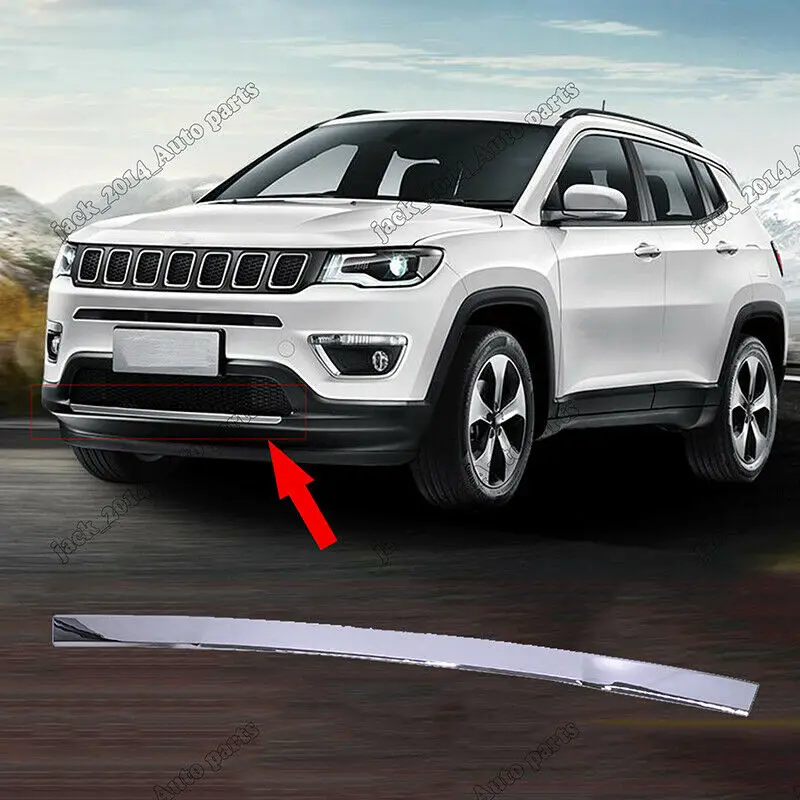 ABS Хромированная передняя решетка бампера Защитная крышка для Jeep Compass