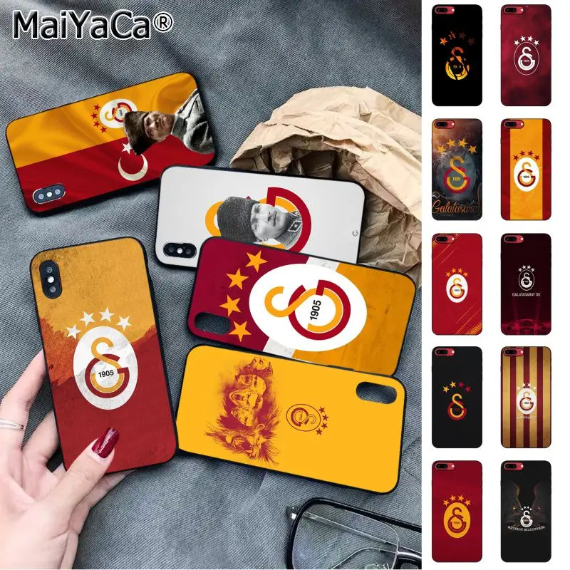 

MaiYaCa Turkey Galatasaray Black Shell Phone Cover for Apple iphone 11 pro 8 7 66S Plus X XS MAX 5S SE XR Cases