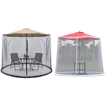 

Patio Umbrella Mosquito Net Courtyard Umbrella Net Cover Umbrella Mosquito Net Cover, Insect Net Cover, for Garden