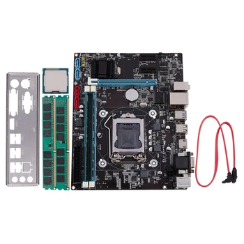 

B85 Motherboard Set M-ATx LGA 1150 DDR3 32G RAM Memory SATA2.0 USB3.0 for I3 I5 I7 CPU(with I3 3470 CPU+2x4G DDR3 RAM)