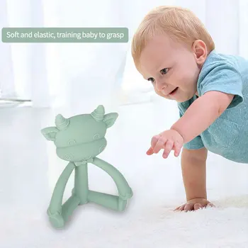 

Toddler Teether Cartoon Stereo Silicone Teething Toy Soothing Pain Relief Molar Stick