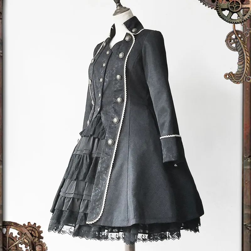 

In the Dusk ~ Women's Gothic Quji Lolita Trench Coat by Infanta