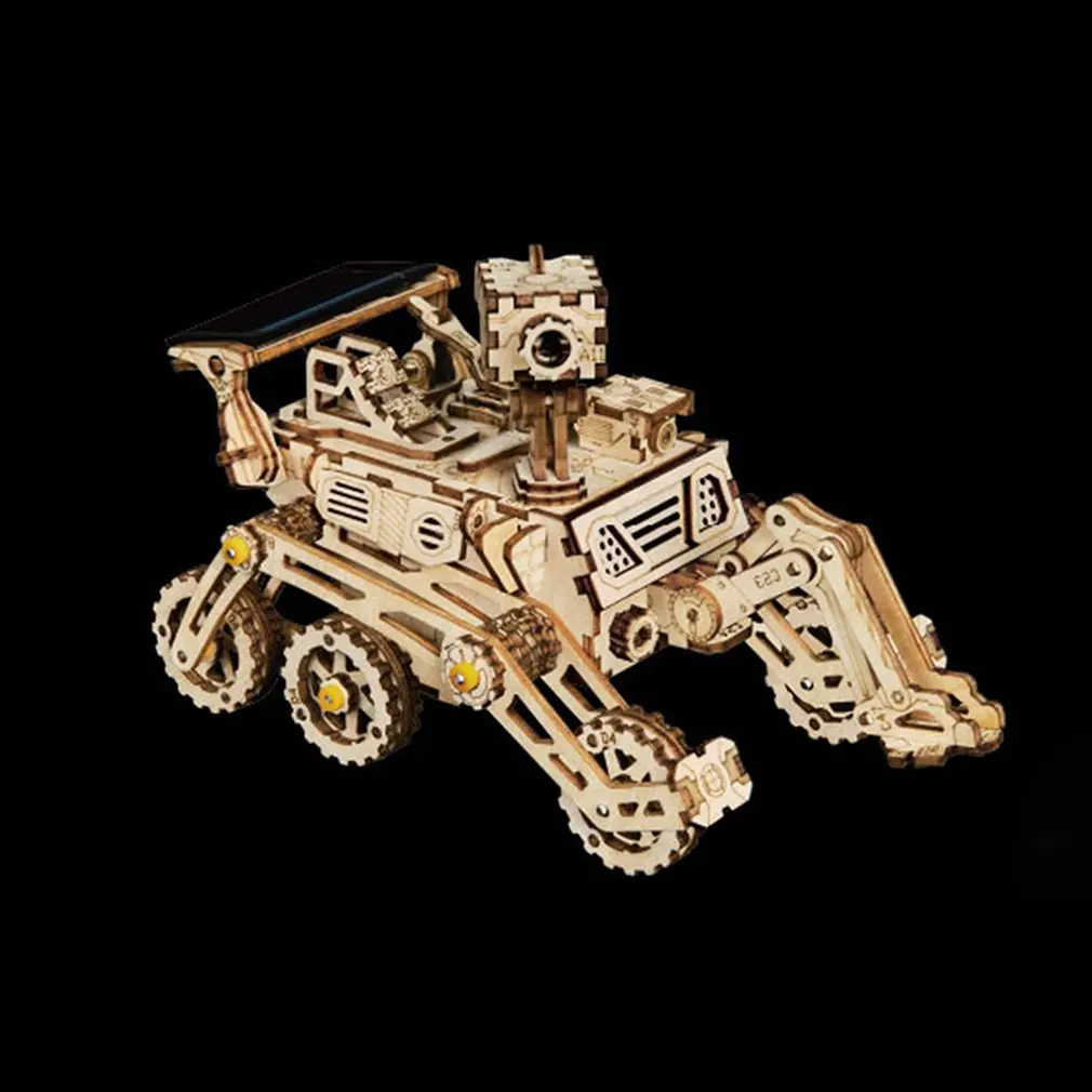 Деревянная Солнечная Электропитание механическая модель 3D мобильное пространство Охота Diy креативная модель игрушка подарок для взрослых детей