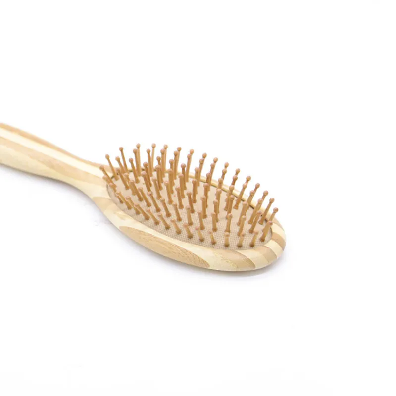 1PC Eco-friendly Professional Bamboo/Wood Hair Brush Wide Tooth Comb Quality Detangling Massage Customised Hair Brush Natural