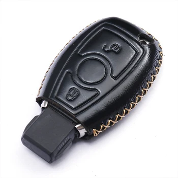 

Key Cover for Mercedes Benz GLA200 GLK300 4MATIC AMG A 45 2017 2019 Key Case Leather 2 Button Car Key Case Protection Holder