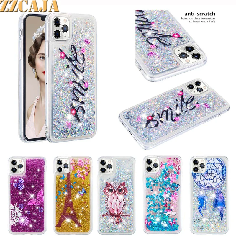 Чехол для iPhone 11 Pro 4 4S 5 5S SE 6 7 8 Plus X XR XS Max блестящий мягкий милый чехол с блестками и