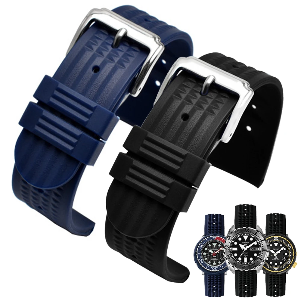 

20mm 22mm Diving Rubber Watch Strap for s-eiko SRP777J1 Men Sport Silicone Waterproof Wrist Band Bracelet Watchband for Seiko