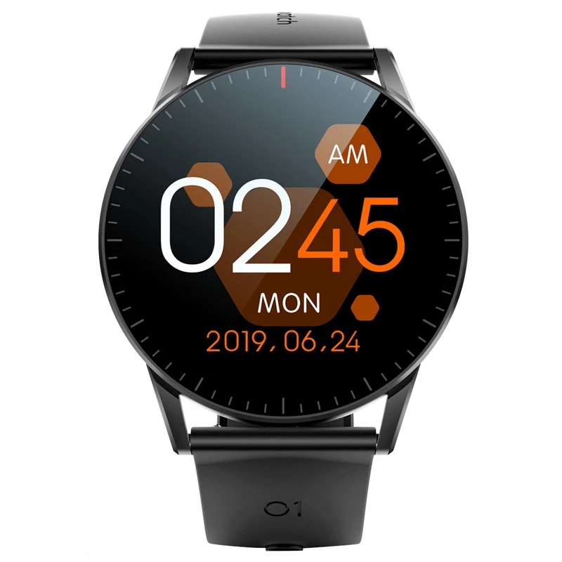 QS09 Smart Watch IP67 Waterproof Heart Rate Sleep Monitoring Fitness Tracker Music Control Sports HD Full Press Screen Black