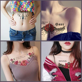 

Fashion Women Girl Waterproof Temporary Tattoo Sticker Body Art Painting Arm Legs Tattoos Sticker Realistic Fake Tattoo Stickers