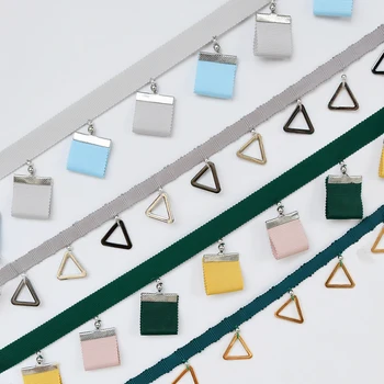 

2Meters/lot 5 colors square triangle pendant tassel curtain sofa trim side decoration seam lace fabric accessories W584