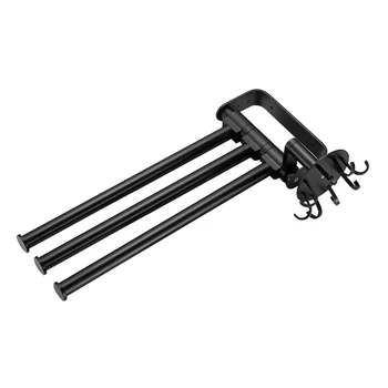 

Bathroom Storage Multifunctional Mobile 3 Arms Swivel Rotatable Hanging Wall Mounted With Hooks Space Saving Kitchen Towel Bar
