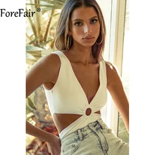 Forefair Knitted Hollow Out Backless Bodysuits Stretchy Casual Solid Off Shoulder White Black Basic Summer Body Tops Streetwear