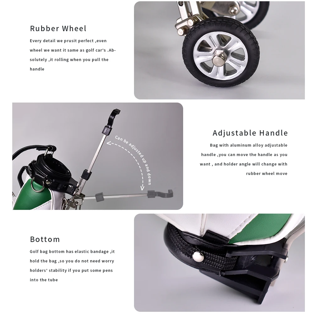 Новый держатель для ручек гольфа с 3 алюминиевыми ручками офисное украшение