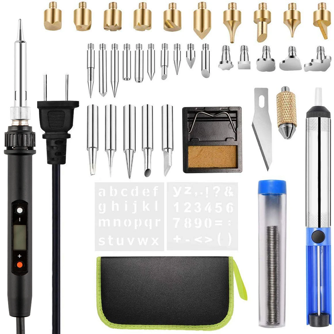 80w Adjustable Soldering Iron Tool Wood Embossing Burning Soldering Pen