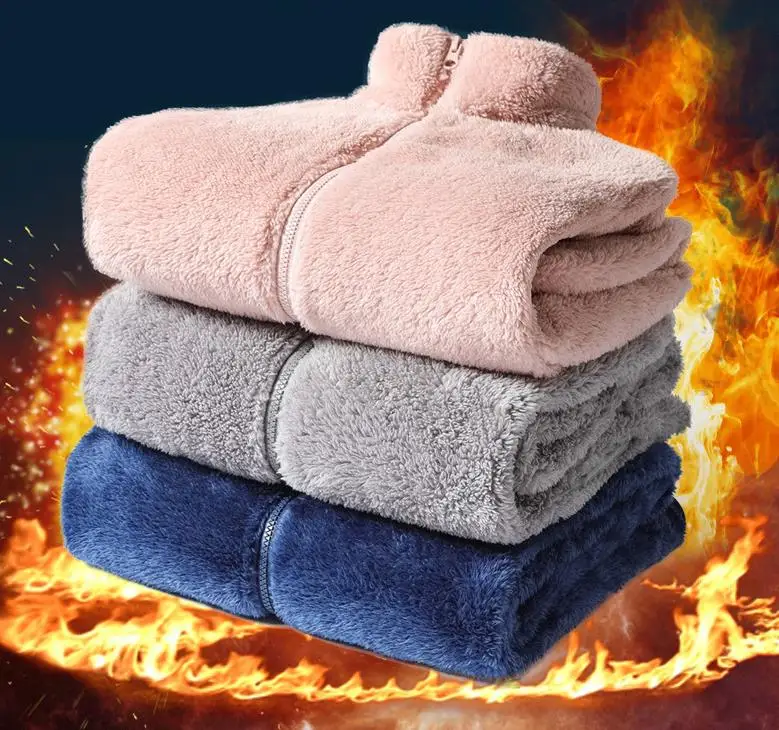 Plus Size Coat Men's Coral Fleece Velvet Shake Fleece Jacket Autumn