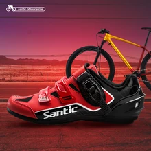 Santic/Мужская обувь для велоспорта; Светоотражающая обувь для горного велосипеда; дышащая обувь; мужская резиновая подошва; европейские размеры 39-45; WMS18005